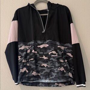 Calvin Klein Performance Camo Utility Jacket in Black and Pink